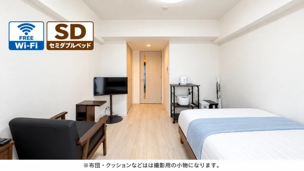 【地下鉄 新栄町 徒歩８分】SステイCREST TAPP新栄町｜Wi-Fi無料｜オートロック付き分譲マンション｜ペット可｜１K・セミダブルベッドの物件画像