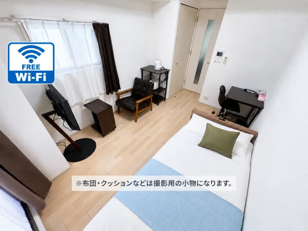 【大国町駅 徒歩５分 】SステイEC難波ラパーク今宮・大国町｜Wi-Fi無料｜オートロック付き分譲マンション｜ペット可｜１K・シングルベッドの物件画像