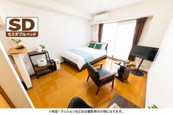 【朝潮橋 徒歩２分】Sステイ大阪BAYエグゼ朝潮橋｜Wi-Fiレンタル可｜オートロック付き分譲マンション｜ペット可｜ワンルーム・セミダブルベッドの物件画像