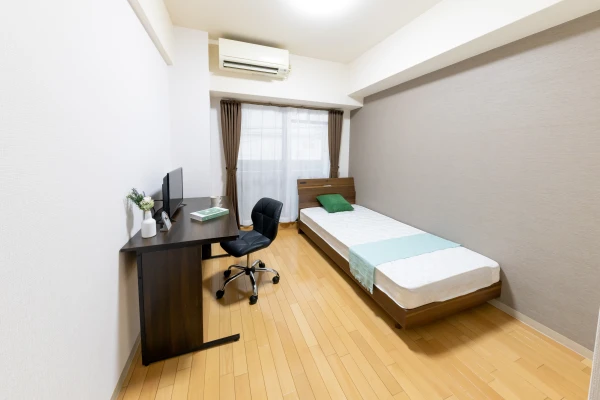 【大阪メトロ 心斎橋 徒歩４分】SステイEL心斎橋西｜Wi-Fiレンタル可・オートロック付き分譲マンション｜１K・シングルベッドの物件画像