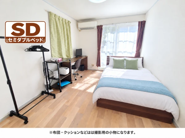【南海本線 羽倉崎 徒歩4分】Sステイ泉佐野２｜Wi-Fiレンタル可｜１K・セミダブルベッドの物件画像