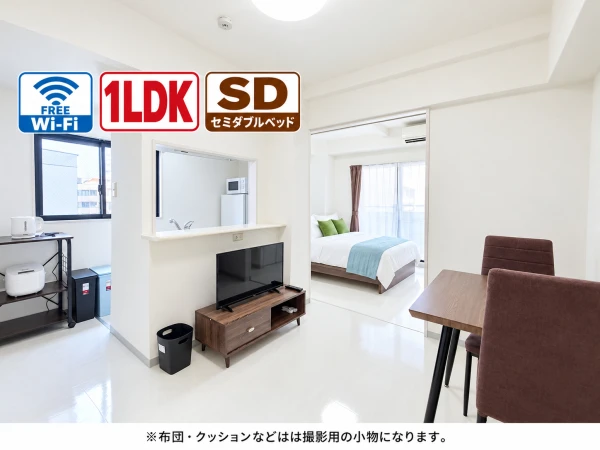 【南海本線 堺駅 徒歩４分】SステイTレジデンス｜Wi-Fi無料｜オートロック｜ペット可｜１LDK・セミダブルベッドの物件画像